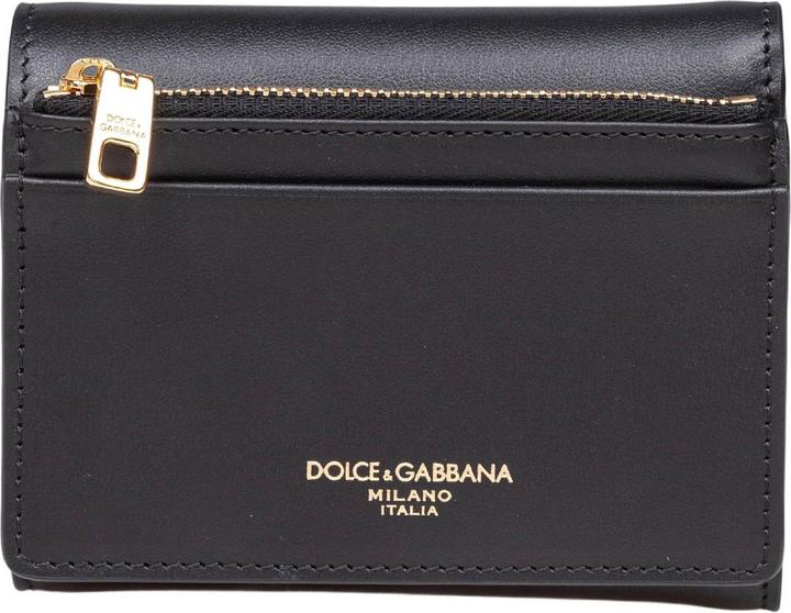 Produktbild Dolce & Gabbana leather wallet with metal dg logo