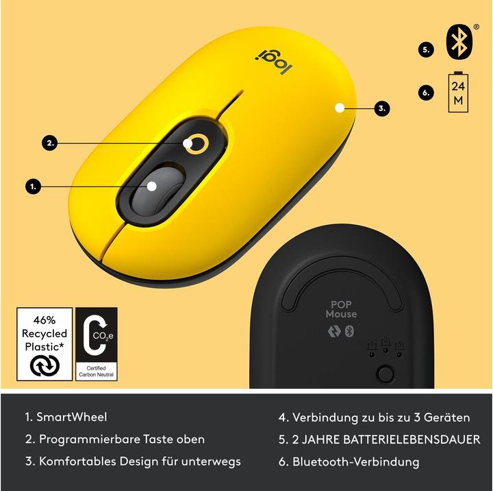 Produktbild Logitech Pop Mouse (Kabellos)