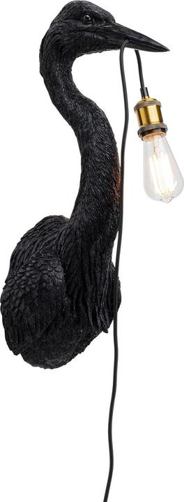 Actual product image Kare Design Wall lamp Animal Heron Black 26x62cm (E27)