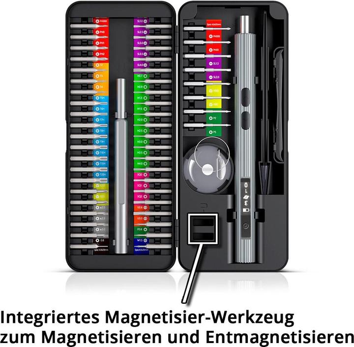 Immagine prodotto Stahlwerk Set di cacciaviti di precisione EPS-58 ST 58 pezzi per meccanica di precisione a batteria
