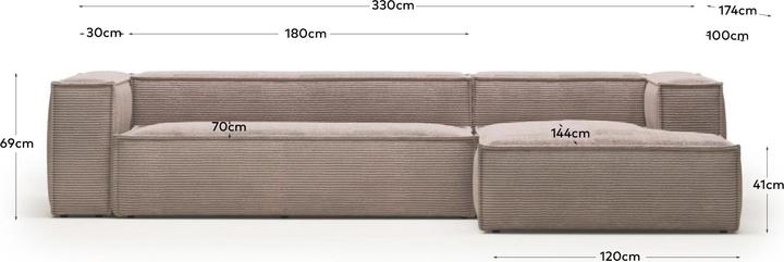 Produktbild Kave Home Blok (5-Sitzer, Ecksofa, Big Sofa)