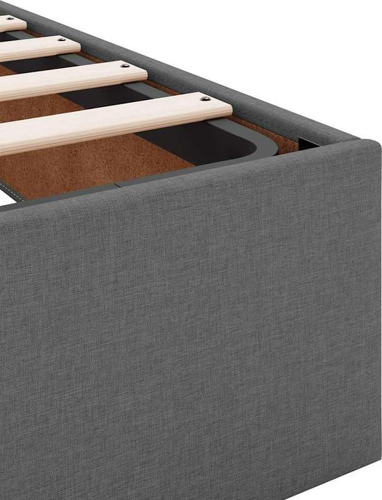 Image du produit VidaXL Lit Ottoman avec matelas Gris foncé 160x200 cm Tissu (160 x 200 cm)