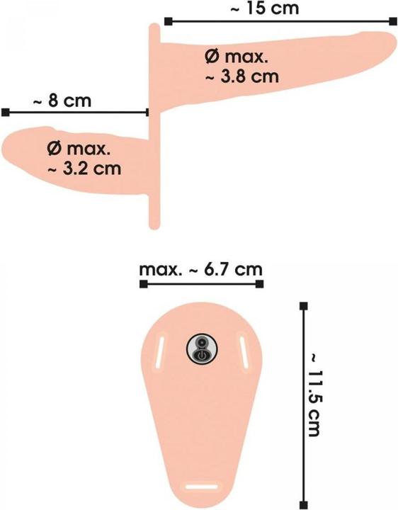 Actual product image You2Toys Vibrating Double Strap-On