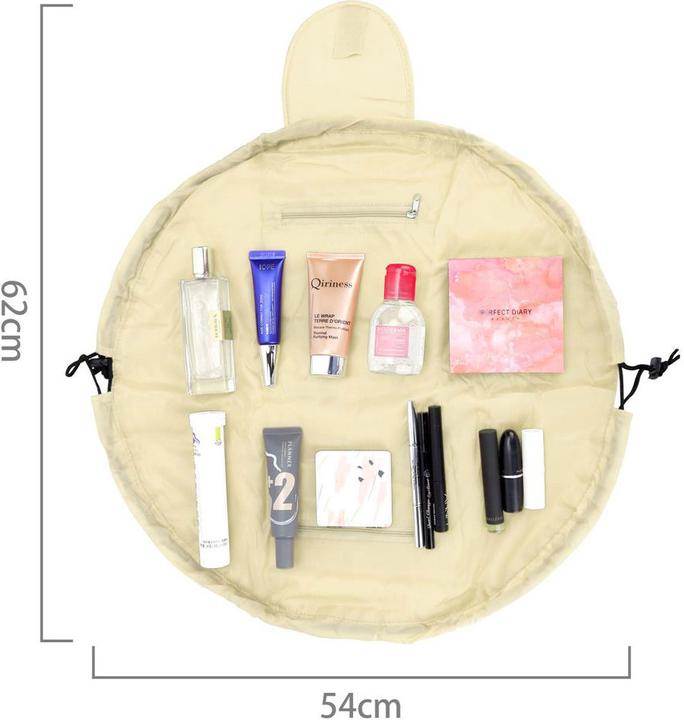 Actual product image Intirilife Cosmetic Bag in CASHEW BEIGE