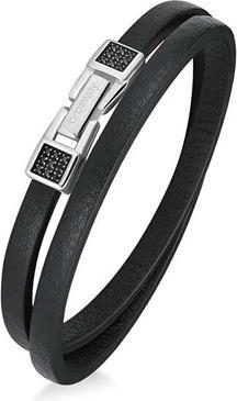 Brosway - Double leather bracelet with zircons Ink BIK138