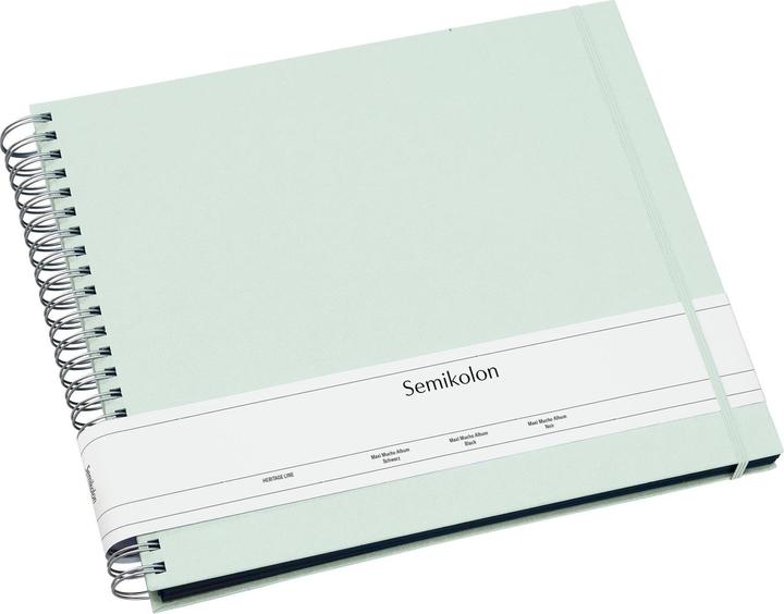 Semikolon Fotoalbum Maxi Mucho 34.5 x 30 cm Moos, Schwarze Seiten (10 x 15 cm, 9 x 13 cm)