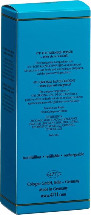 Image du produit Muelhens 4711 by Eau de Cologne Spray (Unisex ohne Verpackung) 60 ml (Eau de cologne, 60 ml)
