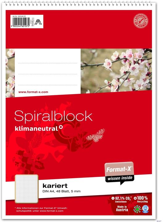 Actual product image Format-x Spiral blocks (A4, Checked)