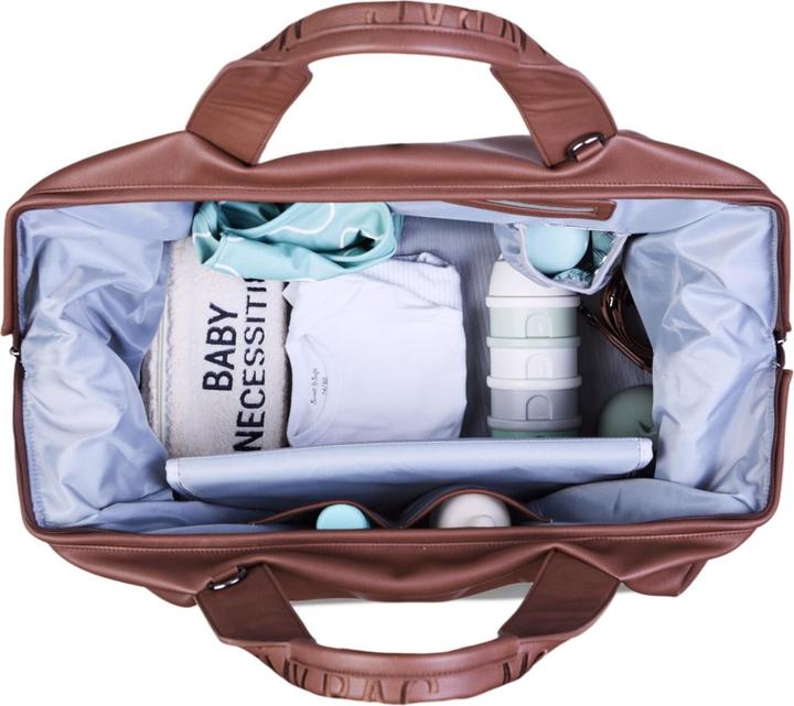 Immagine prodotto Childhome Borsa fasciatoio borsa mamma firmata in pelle marrone scuro