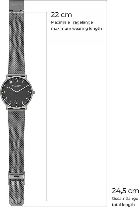 Actual product image Sterzinger Mens Quartz Watch Urban Stainless Steel Grey - 30484 (Analogue wristwatch, 38 mm)