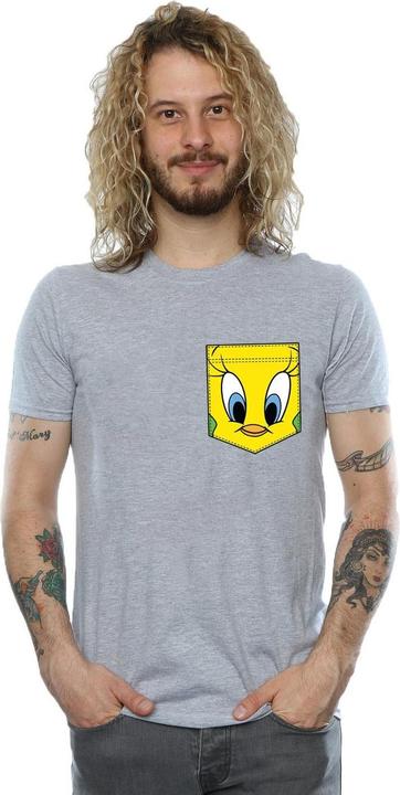 Image du produit Looney Tunes - T-shirt TWEETY PIE FACE FAUX POCKET - Homme (XXL)