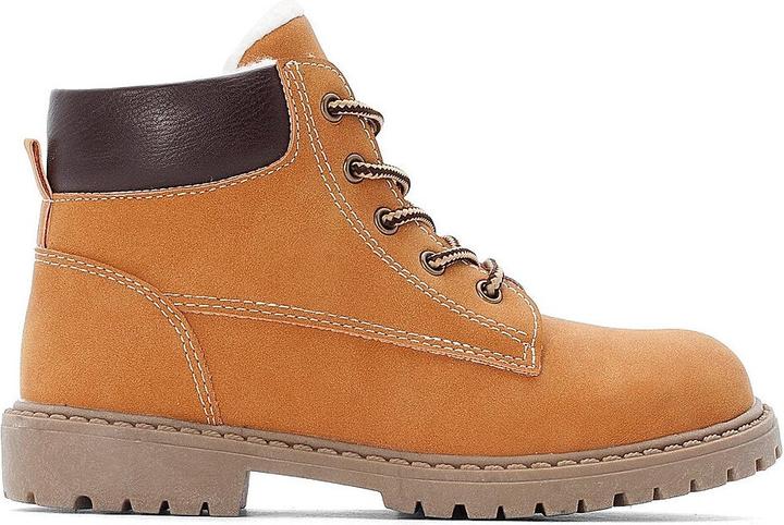 Actual product image La Redoute Collections Lined boots with lacing and zip fastening (28)