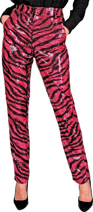 Actual product image Widmann Sequin trousers in zebra look pink/black (XL)