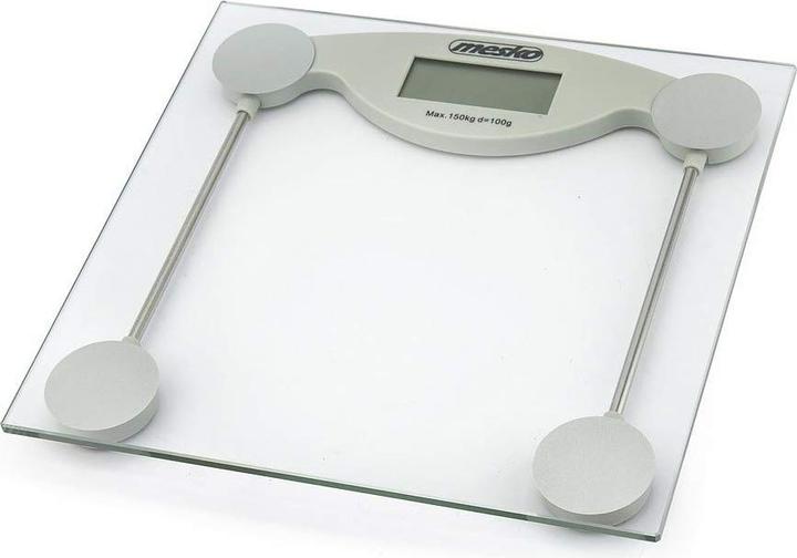 Actual product image Mesko MS 8137 personal scale Rectangle Transparent, White Electronic personal scale (150 kg)
