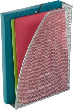 Actual product image Alba MESHMAG M magazine file, DIN A4, made of wire metal, gray Dimensions:(W)260 x (D)80 x (H)335 mm (A4)