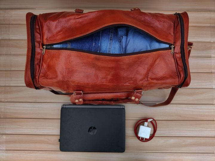 Image du produit Only-Bags.Store Sac de sport en cuir, sac de voyage en cuir fait main, sac de sport, sac de vacances, sac de voyage