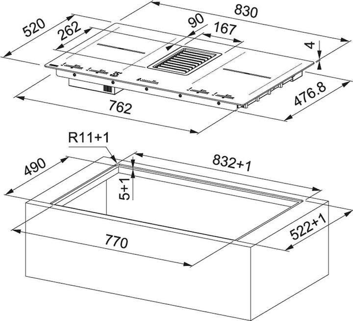 Image du produit Franke Table de cuisson et système d'aspiration encastré Mythos 2gethe