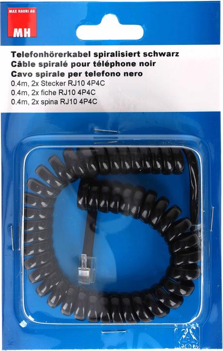 Actual product image Max Hauri Telephone handset cable spiral 0.4 m