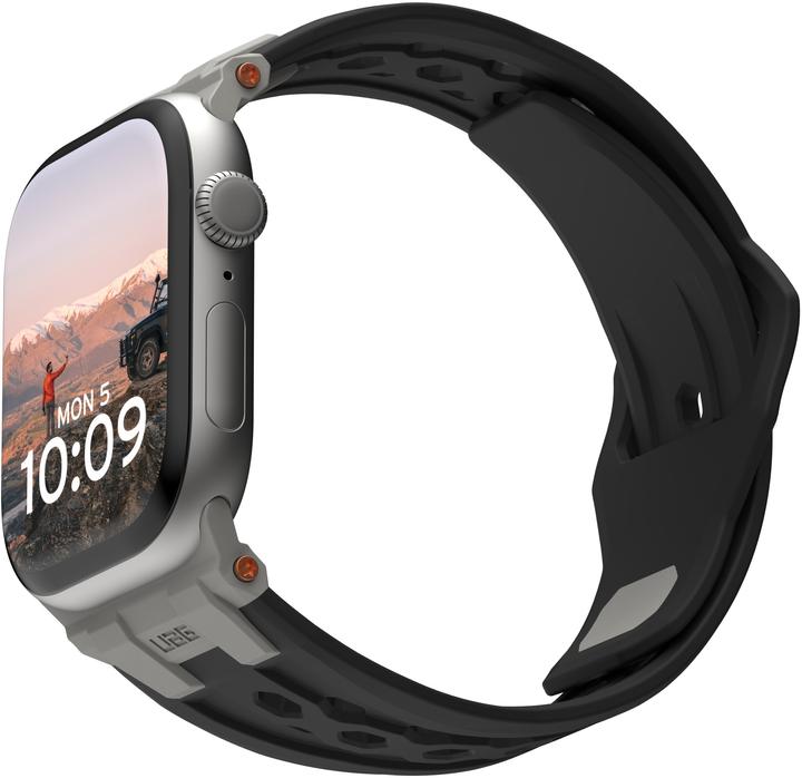Produktbild UAG Urban Armor Gear Monarch Strap| Apple Watch Ultra/42/44/45/46mm| schwarz/titan (194158114036) (Silikon, Apple Watch)