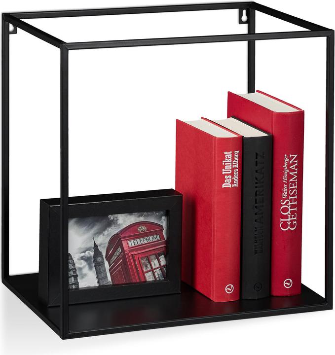 Image du produit Relaxdays Étagère murale cube, en métal (35 x 25 x 35 cm)