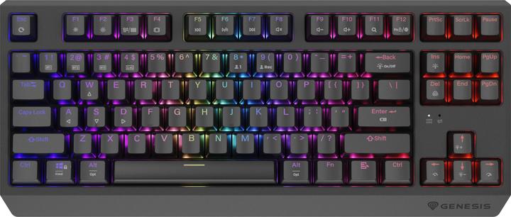Actual product image Genesis Thor 230 TKL Wireless czarna RGB Outemu Red (US, Wireless, Cable)