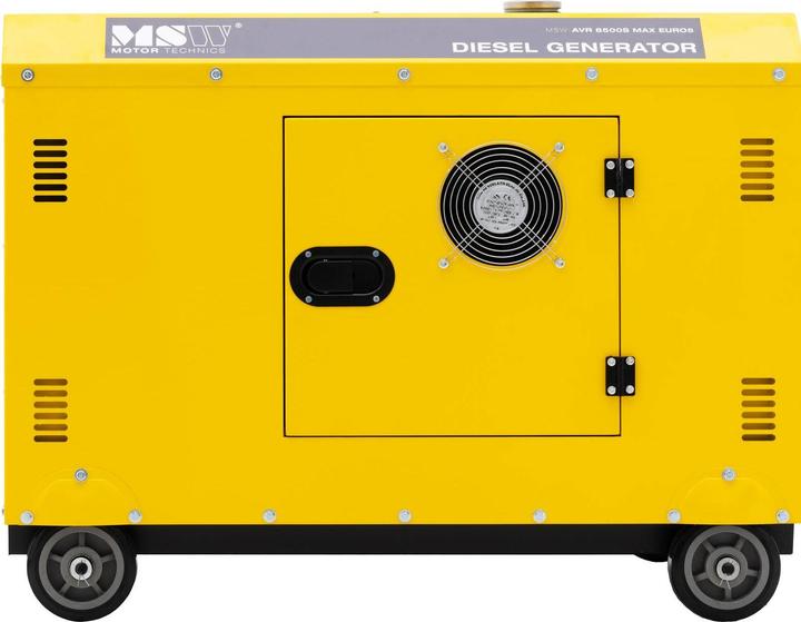 Image du produit MSW Groupe électrogène diesel - 7220 / 8500 W - 30 L - 240/400 V - mobile - AVR - Euro 5 (8500 W, 30 l)