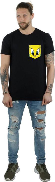 Produktbild Looney Tunes Tweety Pie Face Faux Pocket TShirt (L)