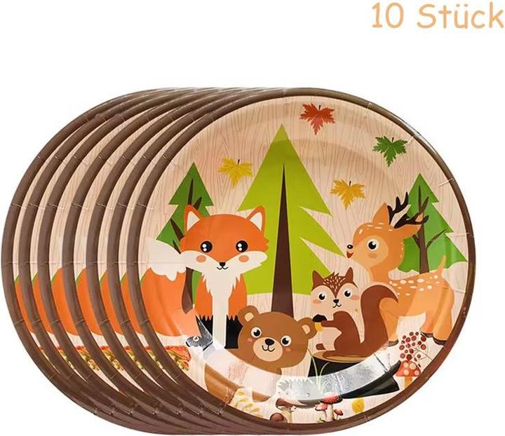 Produktbild ASMI 75-teiliges Party-Set Wald Tiere