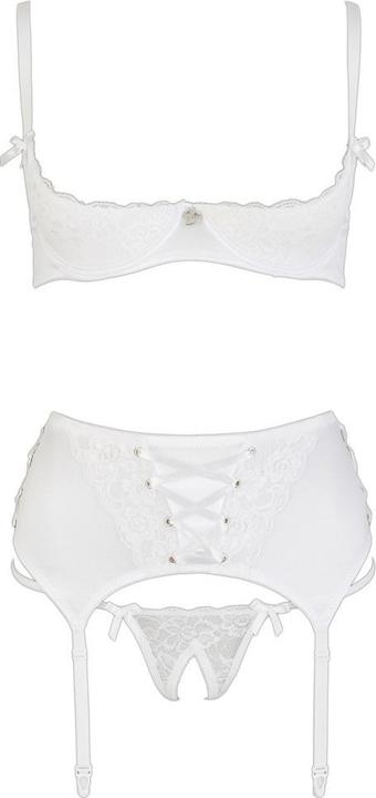 Actual product image Cottelli Collection Suspender set with lace (L, 85 B)