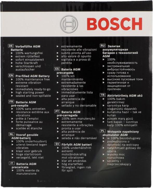Nährwerte und Zutaten Bosch Automotive GEL Motorradbatterie (12 V, 12 Ah, 200 A)