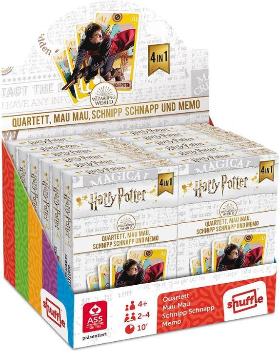 Actual product image ASS Altenburg 22584064 - Harry Potter - Quartett 4 in 1, Card Game, for 2-4 Players, from 4 years (German)