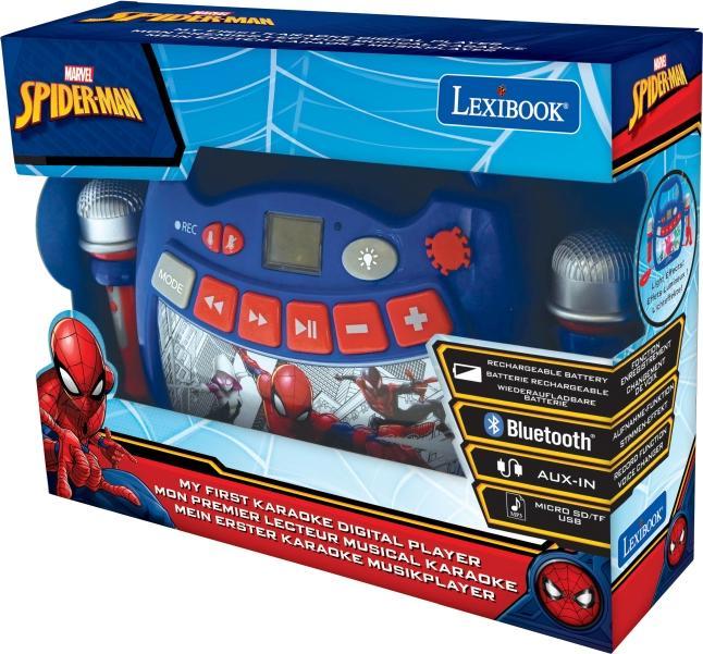 Image du produit Lexibook MP320SPZ Lecteur karaoké numérique portable Spider-Man pour microphones enfants, effets lumineux