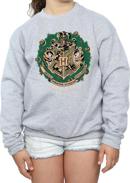 Actual product image Girls Christmas Wreath Sweatshirt (152, 158)