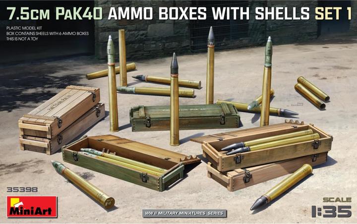 Produktbild Mini art 7.5cm PaK40 Ammo Boxes w/Shells Set 1
