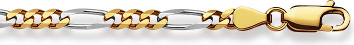 Produktbild Natsumi Schmuck Halskette Gelbgold 18K/750 Figaro 3.6mm (750, 18 K Gelbgold 750, 18 K Weissgold)