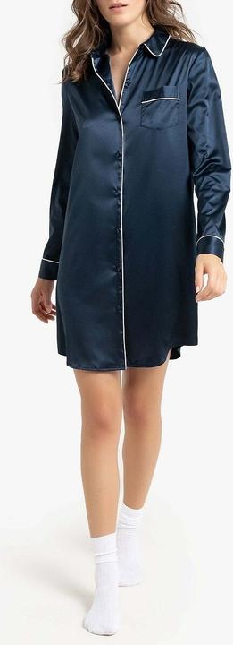 Produktbild La Redoute Collections Langärmeliges Nachthemd aus Satin (40)