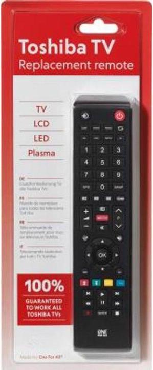 Produktbild One for All Toshiba TV Ersatzfernbedienung (Universal Fernbedienung, Infrarot)