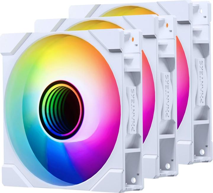 Phanteks M25 Gen2 PWM D-RGB Lüfter, 3er-Pack - Reverse Blade, 120mm, weiss (120 mm, 3 x)