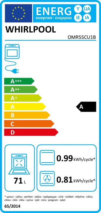 Energie-Label Whirlpool OFEN OMK58CU1SX