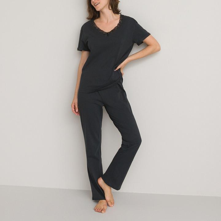 Actual product image La Redoute Collections Jersey pyjamas with short sleeves (42)