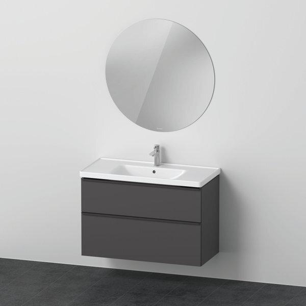 Actual product image Duravit D-Neo furniture set, furniture washbasin with wall-mounted vanity unit and LED mirror (round), 1000x