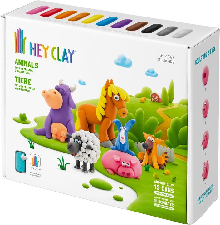 Produktbild TM Toys Hey Clay Tiere 15 Dosen