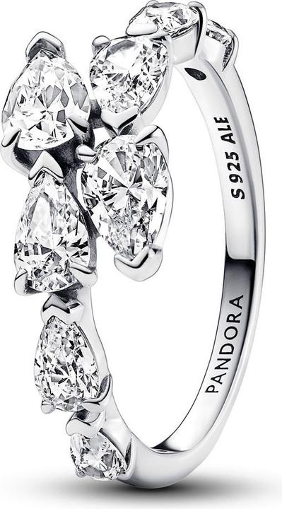Image du produit Pandora Anneau de ruban à chevauchement scintillant (16, Argent 925)