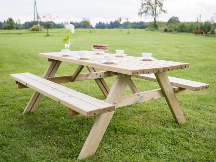 Produktbild Axi Julie Picknicktisch aus Holz Classic 177 x 154 cm - Natur
