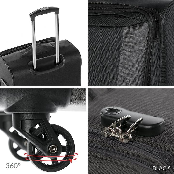 Image du produit Fergé Bleu clair et gris Set de 3 (110 l, Bagage à main (jusqu'à 50l), L (90 - 115l), XL (à partir de 115l))
