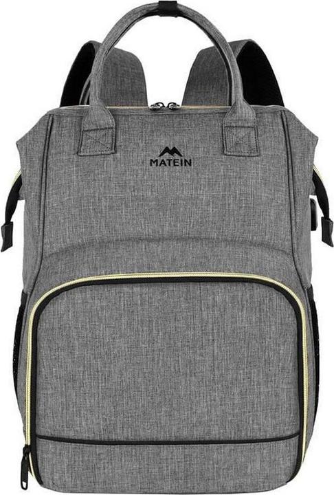Matein Laptop Backpack / Lunch Bag 15.6" 1368 USB Grey (18 l)