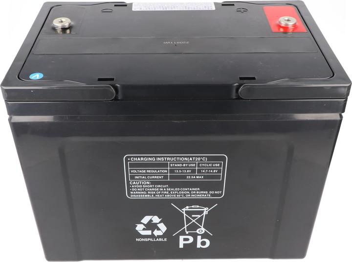 Actual product image Multipower 2 pieces PB lead battery suitable for senior citizen mobile electric car AS E 450 F, 12V 75Ah lead (12 V, 75 Ah)