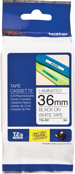 Brother Tze-261 (3.60 cm, Blanc, Noir)
