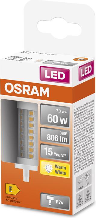 Image du produit Osram Tube R7s - R7s-78 (R7, 7.30 W, 806 lm, 1 x, E)