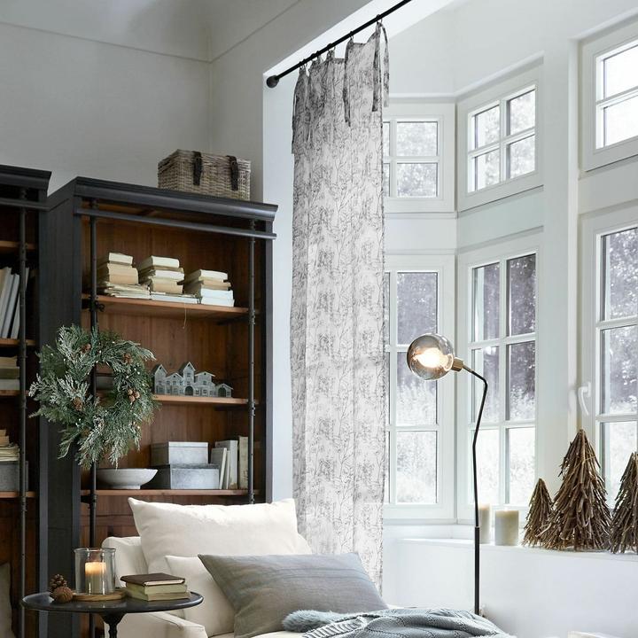 Produktbild Loberon Gardine Zaylia schwarz/weiss (H/B 250/135 cm)